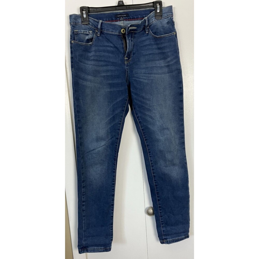 Tommy Hilfiger Womens Greenwich Skinny Mid Rise Stretch Blue Jeans Size 10 - Picture 1 of 8